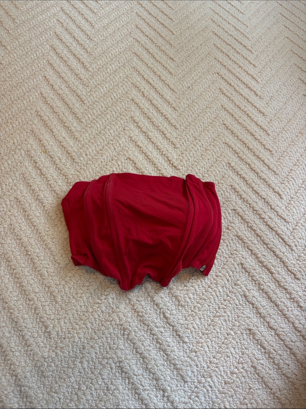 Red Strapless Top
